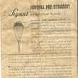 Prospekt ke spl�vku Sign�l